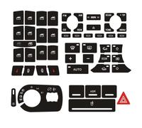 Pegatina de reparación Compatible con A3 8P2004 2005 2006 2007 2008 Pegatinas De Reparación para Botones De Radio Climatizador Y Faros. Interruptor De Perilla Desgastado.