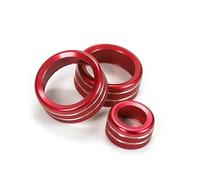 Pegatina de reparación Compatible con BMW Serie 1 2 3 3GT 4 Y X1 2016 2017 2018 2019 Tres Pegatinas para Los Controles De Volumen, Aire Acondicionado Y Audio del Coche.(Red)