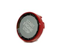 Pegatina de reparación Compatible con BMW Serie 1 3 5 6 E90 E91 E92 E60 Z4 E89 X1 X5 E70 X6 E71 Interruptor De Arranque Y Parada del Motor del Coche Cubierta del Botón De Encendido.(Red)
