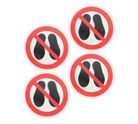 Pegatina de Señal de Advertencia de No Pisar 4 Piezas Roja