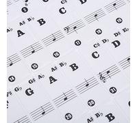 Pegatina de Tablero de Claves de Piano Extraíbles Transparentes para 61/88 Pianos Electrónicos Clave Instrucciones de Uso Fácil de Usar Fácilmente (Negro)