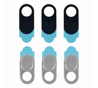 Pegatina de Tapa Web de Tapa Web Lente 3pcs Compatibilidad Ancho para Teléfonos Inteligentes y Escritorios (Silver)