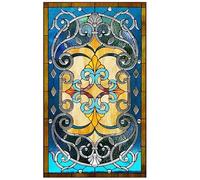 Pegatina de Vidrio, vitral, Papel Esmerilado for Ventana, Pintura electrostática, Arte Retro Iglesia(Color 7,30x100cm)