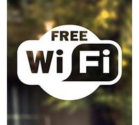 Pegatina de vinilo con WiFi gratis, para restaurante, restaurante, cocina, tienda, oficina, letrero, puerta de pub, ventana, gráficos, señalización para llevar, café, tienda, bar, obras de arte