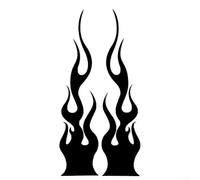 Pegatina de vinilo de 15 cm en estilo llama para motocicleta y coche, opción de bricolaje impermeable (negro)