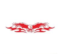 Pegatina de vinilo para capó de coche y camión con diseño de águila para un aspecto único (rojo)