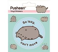 Pegatina de vinilo Pusheen Lazy, multicolor, 10 x 12,5 cm