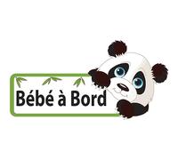 Pegatina de vinilo resistente al agua y a los rayos UV - Adhesivo laminado, plastificado, resistente al agua y a los rayos UV, diseño de panda para bebé a bordo de coche, ventanas - 15 x 30 cm