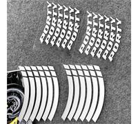 Pegatina Decorativa Accesorios De Motor para Yamaha Mio, Pegatina Reflectante Deportiva para Cubo Rueda Motocicleta, Calcomanías En Tiras para Llanta Scooter(Silver)