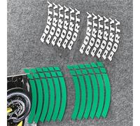 Pegatina Decorativa Accesorios De Motor para Yamaha Mio, Pegatina Reflectante Deportiva para Cubo Rueda Motocicleta, Calcomanías En Tiras para Llanta Scooter(Vert)