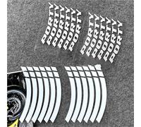 Pegatina Decorativa Accesorios De Motor para Yamaha Mio, Pegatina Reflectante Deportiva para Cubo Rueda Motocicleta, Calcomanías En Tiras para Llanta Scooter(White)