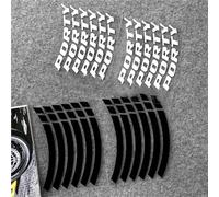 Pegatina Decorativa Accesorios De Motor para Yamaha Mio, Pegatina Reflectante Deportiva para Cubo Rueda Motocicleta, Calcomanías En Tiras para Llanta Scooter(Nero)