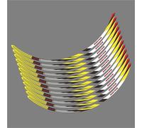 Pegatina Decorativa Adhesivos Impermeables para Llantas De Motocicleta, Accesorios 12 Pulgadas para Benelli TNT 125 (2018-2023, 2022, 2021, 2020 Y 2019)(Jaune)