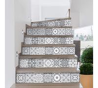 Pegatina decorativa Berto para escaleras y pegar, decoración para el hoga, pegatinas removibles para despegar y pegar, calcomanías autoadhesivas para escaleras - H30 xL105 cm - 2 unidad 15 x 105 cm