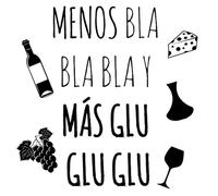 Pegatina Decorativa Cocina Restaurante Bar. Vinilo para cocina y cafetería restaurante. Decoración cocinas pegatinas pared (MENOS BLA BLA, 120cm (ancho) x 160cm (alto))