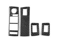 Pegatina Decorativa De Fibra Carbono para El Interruptor del Elevalunas Eléctrico Coche Botones Panel Y Marco Embellecedor para BMW X5 E53 2000-2006 Piezas Interiores Cubierta(LHD)