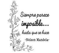 Pegatina decorativa habitación .Pegatina pared frases decorativas. Vinilo decorativo frase motivadora. Vinilo adhesivo habitación Frases célebres(SIEMPRE PARECE)