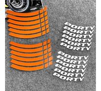 Pegatina Decorativa para Yamaha Mio, Pegatina Reflectante Deportiva para Cubo De Rueda Motocicleta, Accesorios Motor, Pegatinas Tiras para Llanta Scooter(Orange)