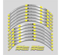 Pegatina Decorativa Pegatinas para Accesorios De Motocicleta para KYMCO AK550 Juego Reflectantes para Buje Rueda Llanta Neumático Impermeables Decorativas(Light Yellow)