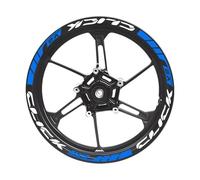 Pegatina Decorativa Pegatinas Reflectantes para Cubo De Rueda Accesorios para Llantas Motocicleta, Calcomanías para Honda Click 125i, 150i Y 160 V2 14 Pulgadas(BLU)
