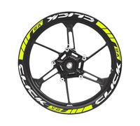 Pegatina Decorativa Pegatinas Reflectantes para Cubo De Rueda Accesorios para Llantas Motocicleta, Calcomanías para Honda Click 125i, 150i Y 160 V2 14 Pulgadas(Jaune)