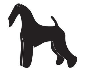 Pegatina decorativa raza Airedale Terrier de GogiPet, negra - Resistente a los rayos UV