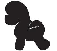 Pegatina decorativa raza Bichón Frisé de GogiPet, negra - Resistente a los rayos UV