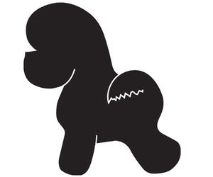 Pegatina decorativa raza Bichón Frisé de GogiPet, negra - Resistente a los rayos UV