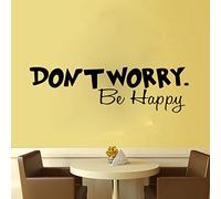 Pegatina Decorativos Cita En Inglés "Don'T Worry, Be Happy" Pegatina De Pared Vinilo Decoración De Pared Del Hogar Calcomanía Sala De Estar Habitación De Los Niños Pared Habitación Infantile