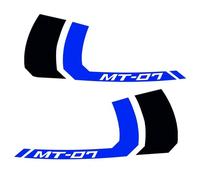 Pegatina del tanque de combustible Calcomanía De Rayas Gemelas Para Motocicleta, Almohadillas De Tanque De Combustible, Calcomanías Adhesivas, Decoración De Protección Para Y&amaha MT-07 MT07(Azul)