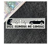 Pegatina "Dios ilumina mi camino" for motocicleta, tanque de combustible, casco, vinilo decorativo impermeable.(D,25x7cm)