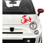 Pegatina escorpión Abart 40 x 40 cm para 500 Tuning Punto Evo emblema stickers (Rojo)