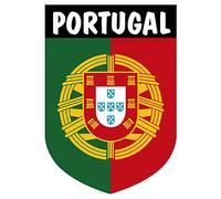 Pegatina Escudo Portugal con Texto y con Emblema 55x80 mm.