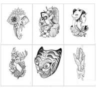 Pegatina Etiqueta Engomada Impermeable Tatuaje Tatuaje Jugo Tatuaje Etiqueta No Se Puede Frotar La Hierba