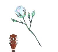 Pegatina extraíble para guitarra - Creative Rose Inlay Sticker for Electric and Acoustic Instruments, UV Resistant PVC, Easy Apply Design | Decorative Musical Gear Graphic, Custom Fit Head Neck