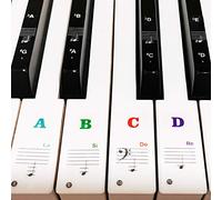 Pegatina extraíble para piano 88 61 54 49 37 para teclado con revestimiento de material adhesivo de larga duración se puede pegar repetidamente letras de piano etiquetas para principiantes y niños