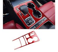 Pegatina Fibra Carbono Suave Panel Cambio Marchas Central Coche Embellecedor Para Kia Para Stinger 2019 2020 2021 2022 2023 Volante A La Izquierda Molduras Interiores Automóviles(LHD Red Carbon)