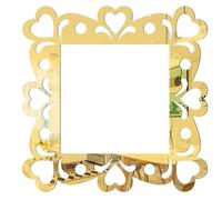 Pegatina for interruptor de flores, enchufe envolvente luz, cubierta Panel placa dedo, pegatina pared for oficina, decoración del hogar Para Bricolaje(Gold,6pcs)