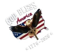 Pegatina God Bless - Pegatina De Luna Trasera De 8x8 Pulgadas, Vinilo Para El Águila De La Bandera Americana 250, Pegatinas De Trasera Del Automóvil | Notebook Para Camiones Suv Vehículo