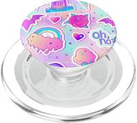 Pegatina gótica Pastel patrón Arco Iris corazón gráfico PopSockets PopGrip para MagSafe