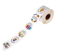 Pegatina Happy Birthday 500PCS 3.8CM Feliz Cumpleaños Pegatinas