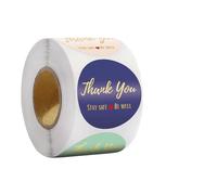 Pegatina holográfica decorativa, Pegatinas de sello agradecimiento lámina dorada en relieve for papelería boda, 4 colores, 50-500 Uds(Qy902-500pcs)