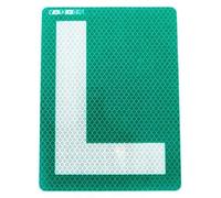 Pegatina L Cristales Tintados Coche Conductor Novel Homologada por la DGT- Alta Adherencia - L Autoescuela Reflectante Exterior- (1)