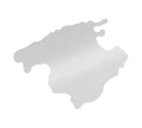 Pegatina Mallorca silueta de la isla plata metálica I 10 x 7,8 cm I pegatina para coche idea de regalo I dv1350