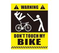 Pegatina No toques Bicicleta - Calcomanía de Advertencia Impermeable