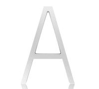 Pegatina Números Casa Autoadhesiva 5 Pulgadas, Número Puerta Moderno Acrílico 127 mm, Señal Dirección para Buzón en Plata/Blanco/Negro, para Decoración Pared en Apartamentos, Cafés(Silver A)