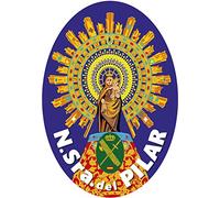 Pegatina oval Guardia Civil Nuestra Señora del Pilar 60x80 mm.