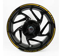 Pegatina para borde de llanta de coche, moto, oro metálico, 9 mm, estilo GP, 17 pulgadas, X700512VA