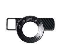Pegatina para Botón De Ajuste De Faros Delanteros De Coche, para Mercedes para Benz Clase A W176 W204 GLS GLA X156 CLA C117 Interior Coche Decorativo(Negro carbón)