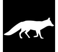 Pegatina para Coche, 15,7 cm x 6,6 cm, patrón de Zorro, Pegatina Decorativa para Coche, Accesorios para Maletero, Pegatina de Vinilo Negro/Plateado